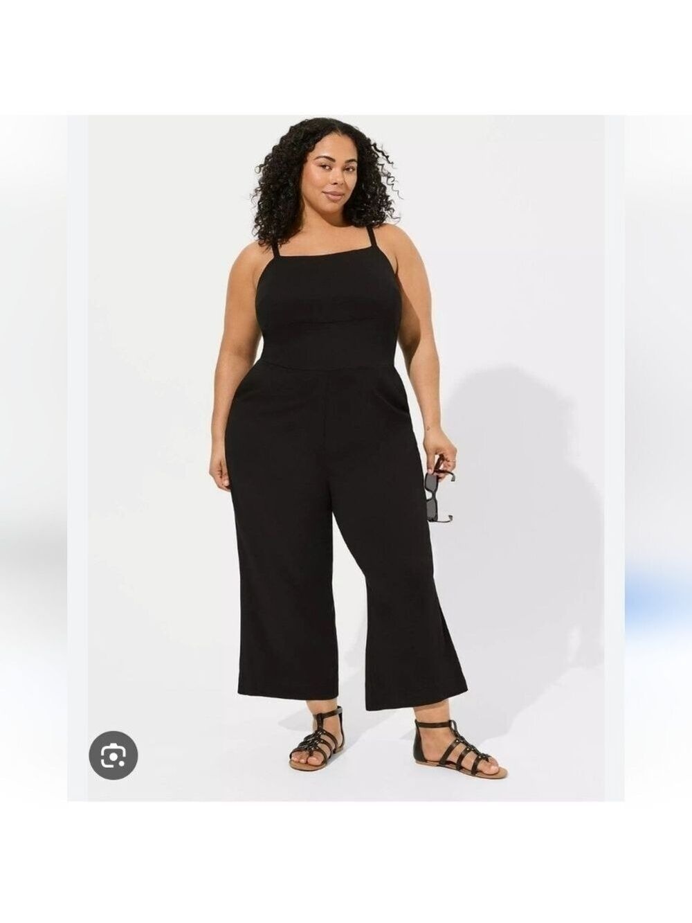 TORRID | Stretch Challis Tie Back Wide Leg Jumpsuit Sz 3X